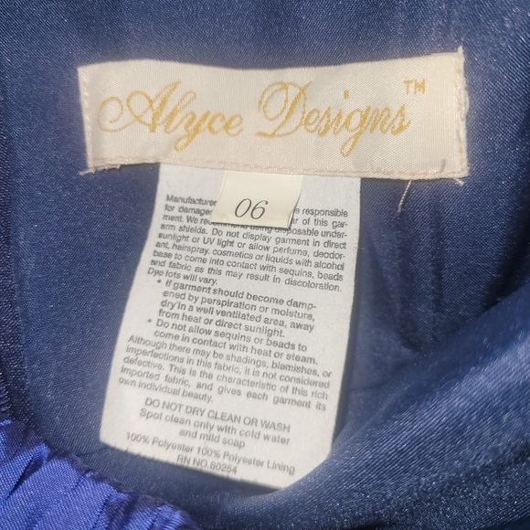 Alyce Designs Blue Strapless Prom Formal Dress 6 - Picture 7 of 7